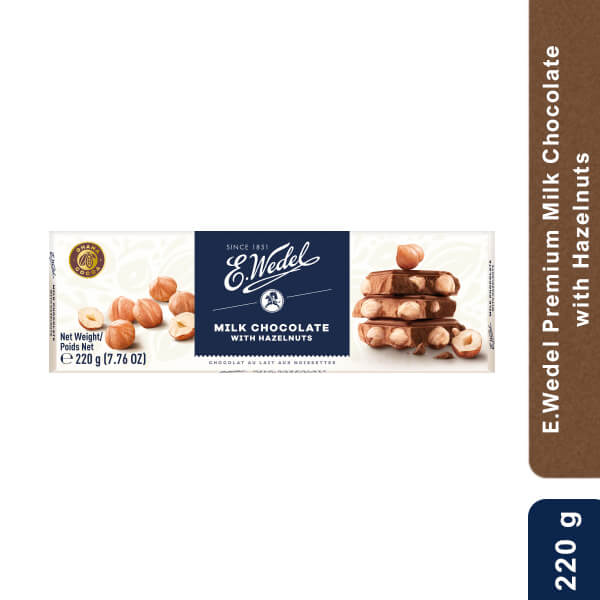 E.Wedel Premium Milk Chocolate with Hazelnuts 220g