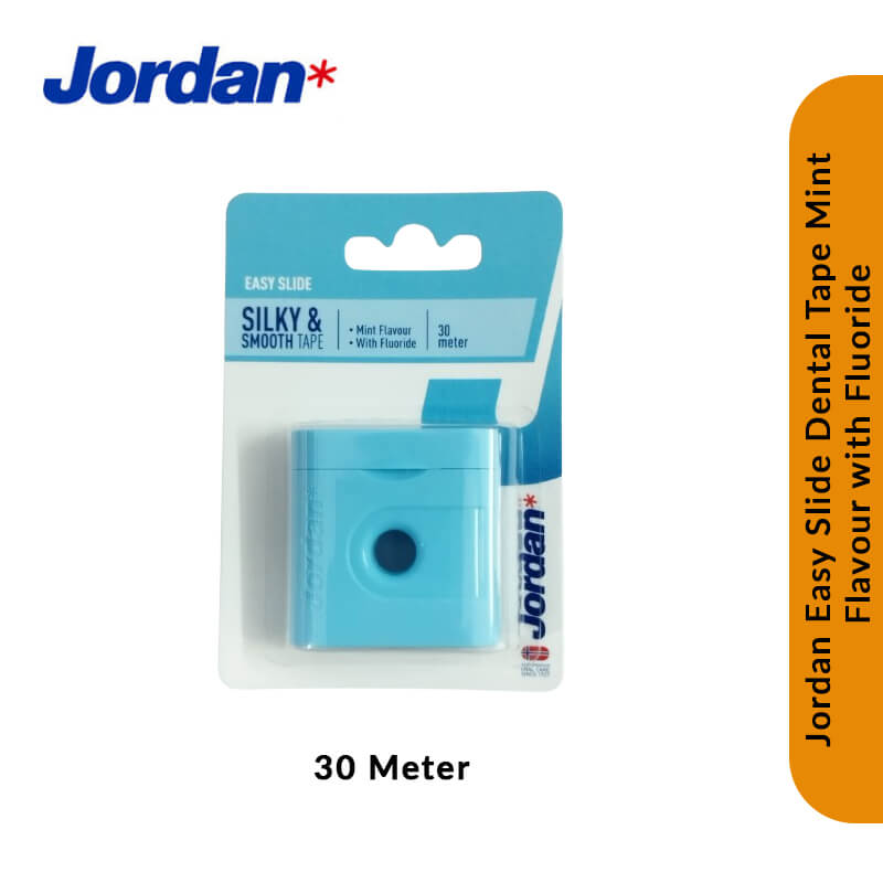 Jordan Easy Slide Dental Tape Mint Flavour with Fluoride, 30m