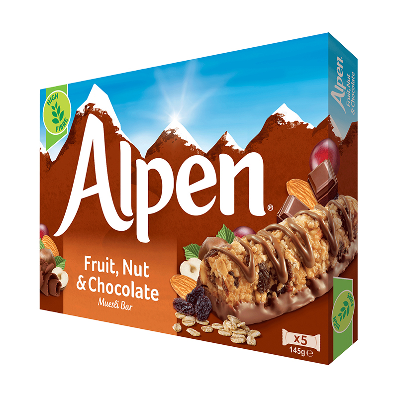 Alpen Bar Fruit, Nut & Choc - 145g