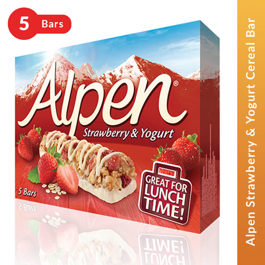 Alpen Strawberry & Yogurt Cereal Bar - 5 Bars 