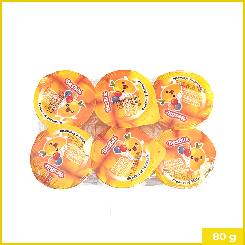 Besbite Pudding Mango 6's 80g 