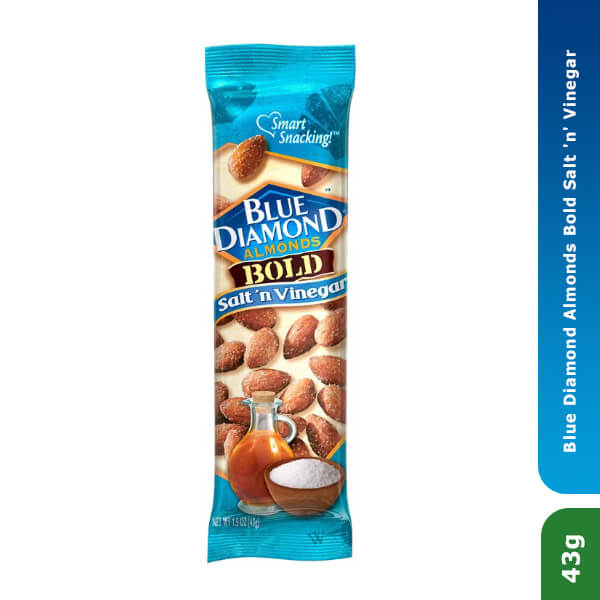 Blue Diamond Almonds Bold Salt and Vinegar, 43g