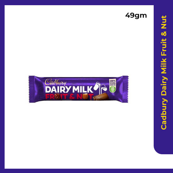 Cadbury Dairy Milk Fruit & Nut, 49gm