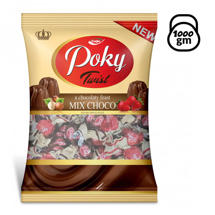 Cagla Poky Twist Milky Compound Chocalate Mix choco 1000 gm