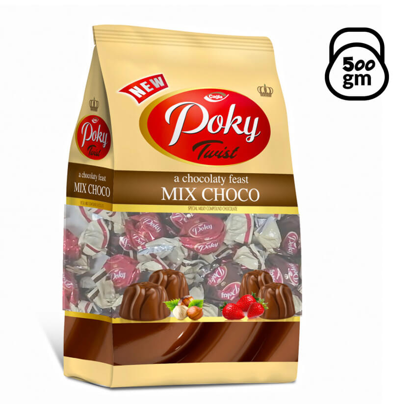 Cagla Poky Twist Milky Compound Chocalate Mix choco 500 gm