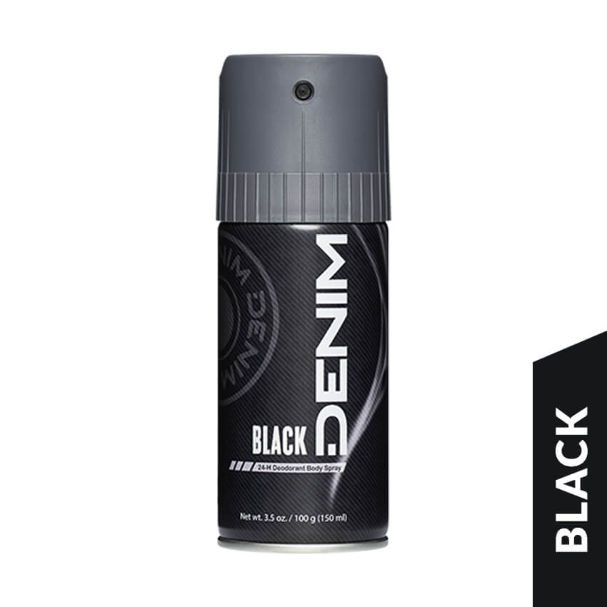 Denim Deodorant Body Spray 150 ml Black