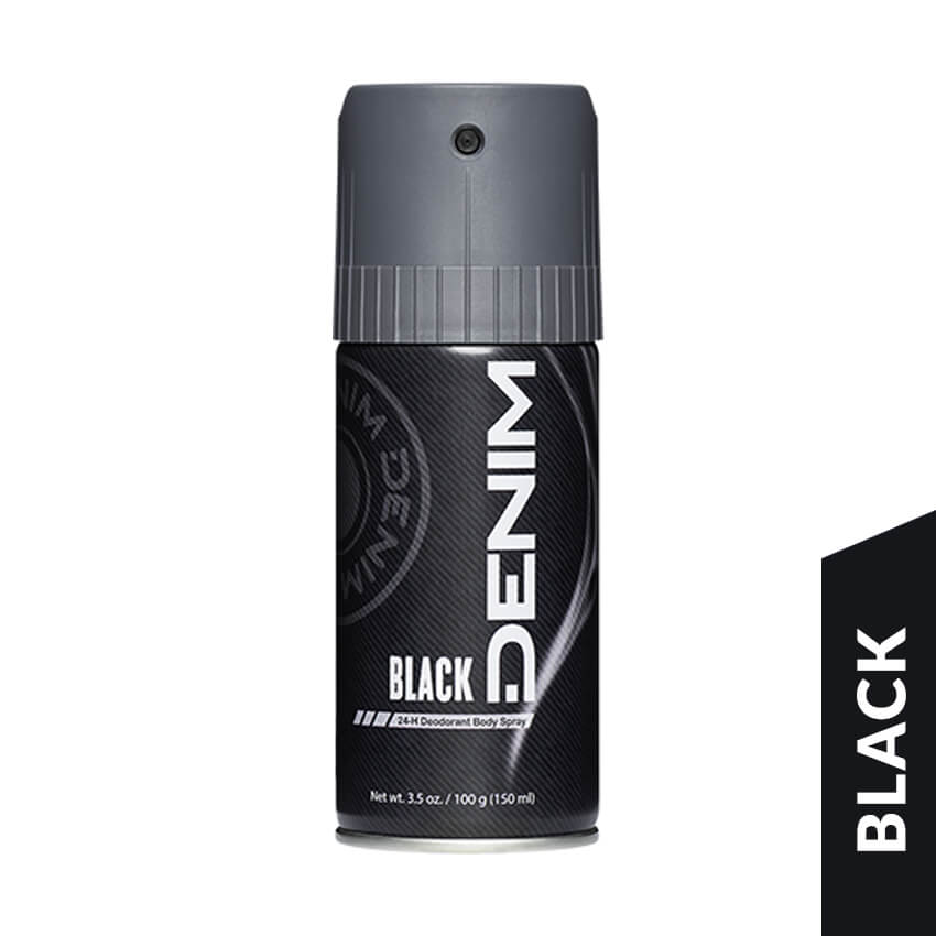 Denim Deodorant Body Spray 150 ml Black | prathamtradeline.com