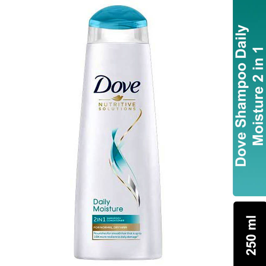 Dove Shampoo Daily Moisture 2 in 1, 250 ml