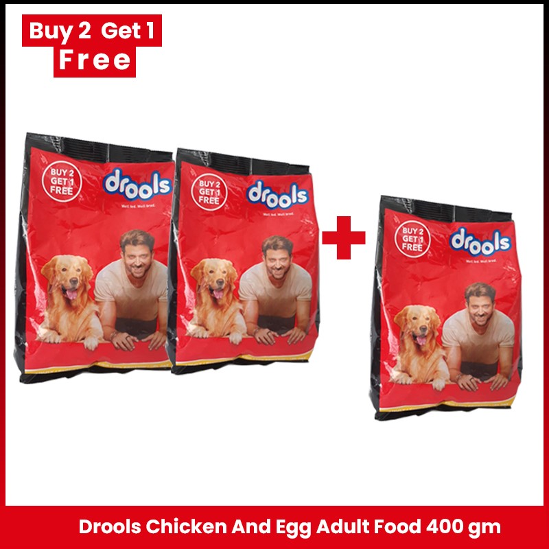 Drools Chicken And Egg Adult Dog Food 400G (Buy 2 Get 1 Free)
