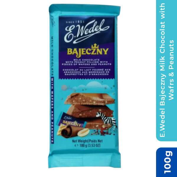 E.Wedel Bajeczny Milk Chocolat with Wafrs & Peanuts, 100g