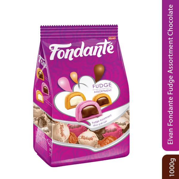 Elvan Fondante Fudge Assortment Chocolate, 1000g