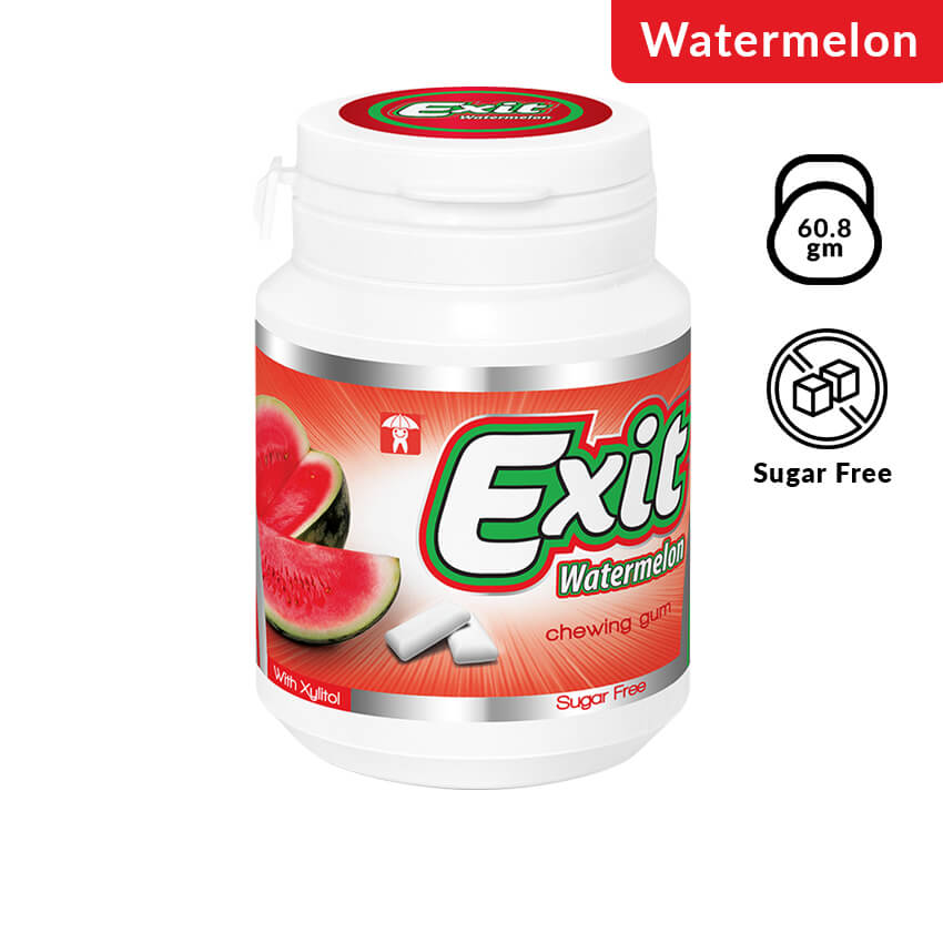Exit Chewing Gum Bottle Watermelon 60.8 gm