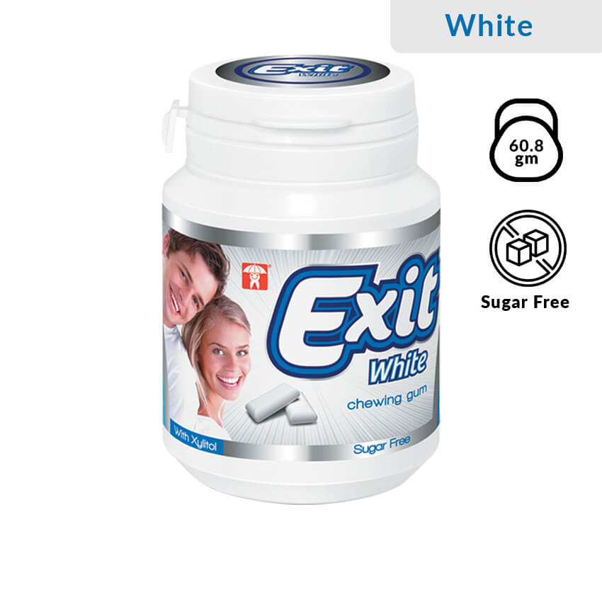 Exit Chewing Gum Bottle White Bottle 60.8 gm