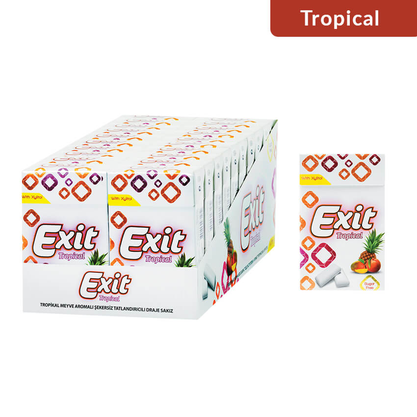 Exit Chewing Gum Fliptop Tropical 23 gm