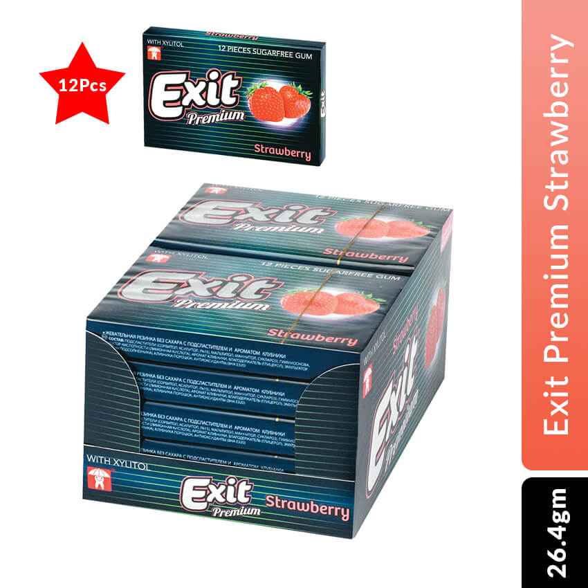 Exit Chewing Gum Stick 12 pcs Strawberry 26.4gm