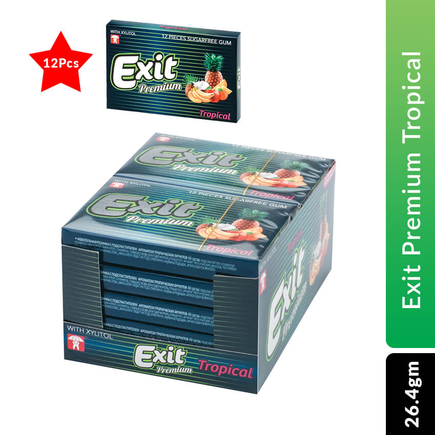 Exit Chewing Gum Stick 12 pcs Tropical 26.4gm