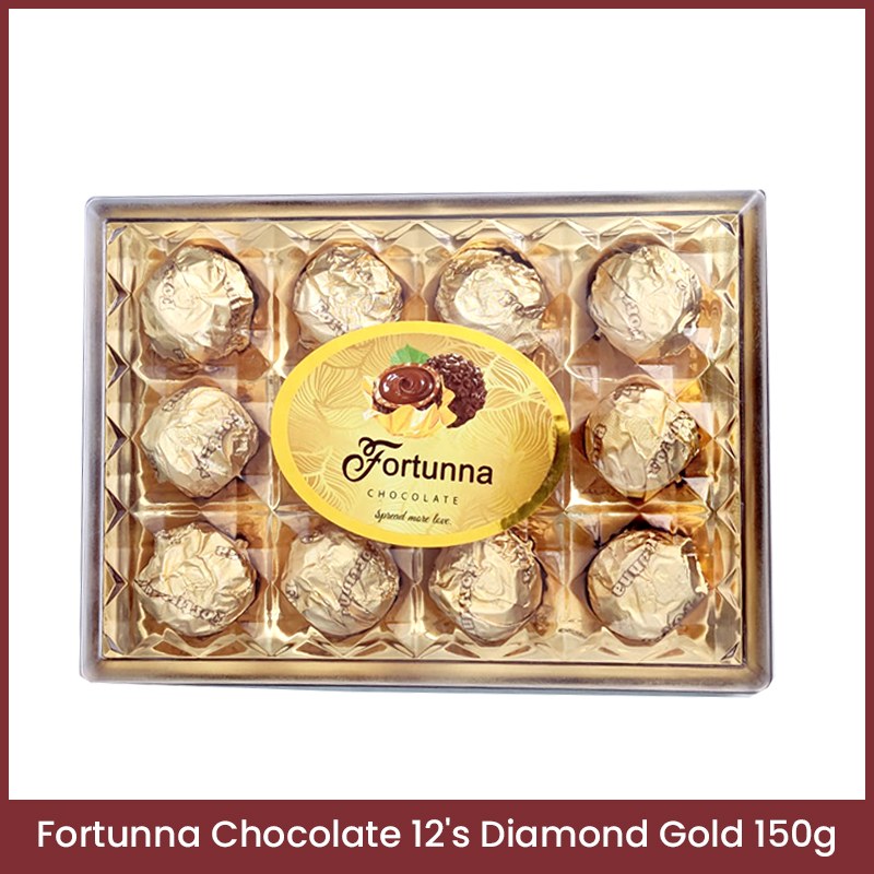 Fortunna Chocolate 12's Diamond Gold 150g