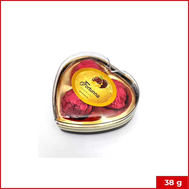 Fortunna Chocolate 3's Heart Red 38g