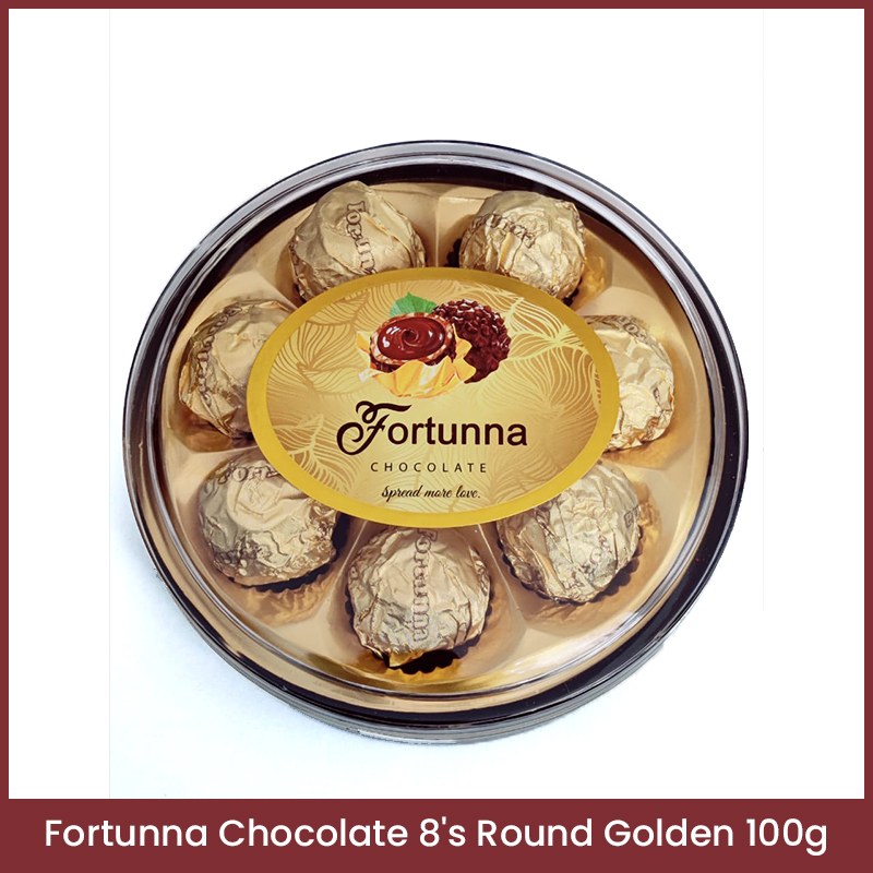 Fortunna Chocolate 8's Round Golden 100g