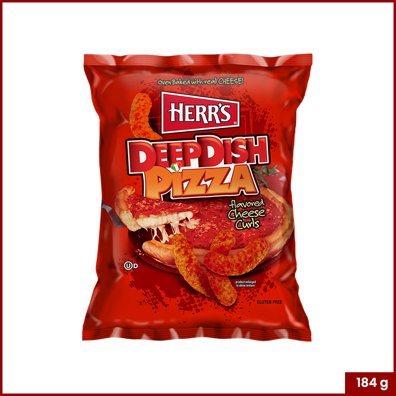 Herr's Deep Dish Pizza Cheese Curls 184gm