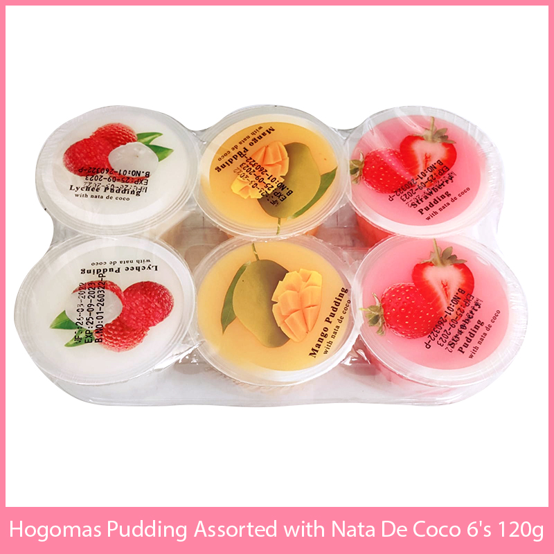Hogomas Pudding Assorted with Nata De Coco 6's 120g