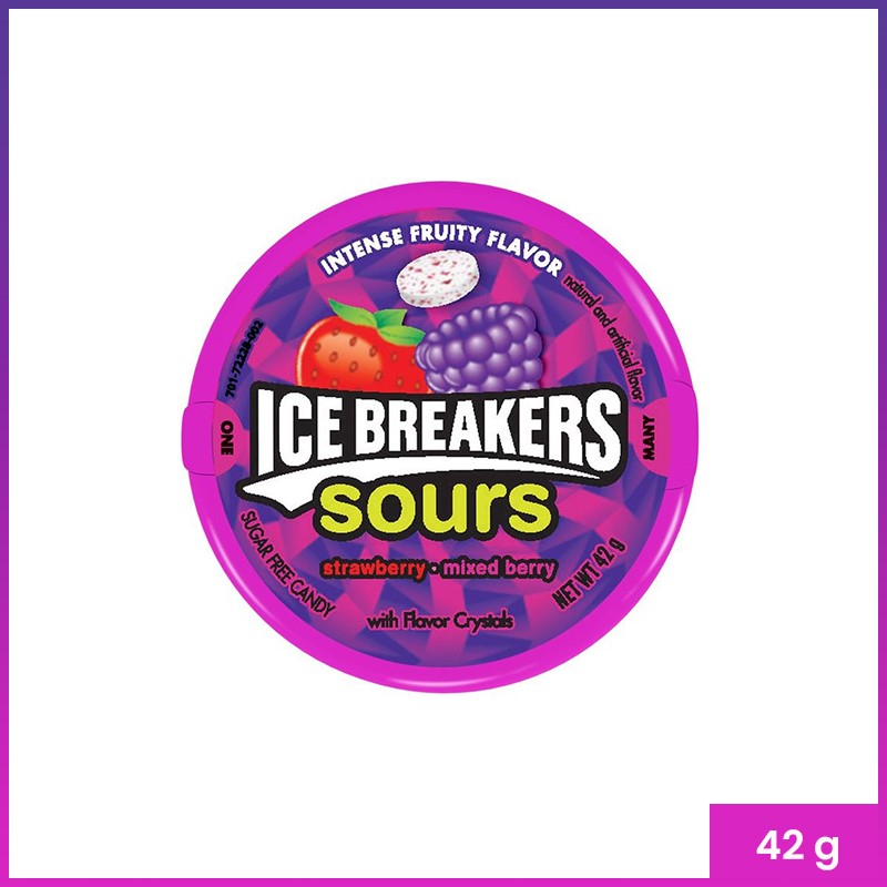 Ice Breakers Sour strawberry and mix berry 42g
