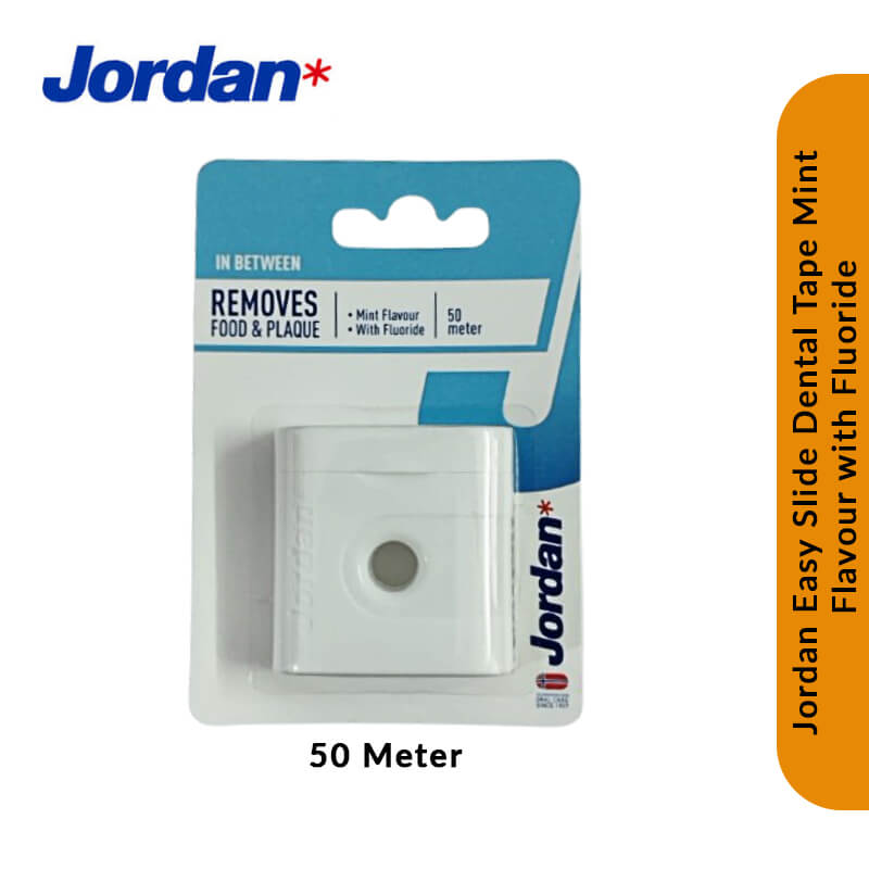 Jordan In Between Dental Floss Mint Flavour with Fluoride, 50m