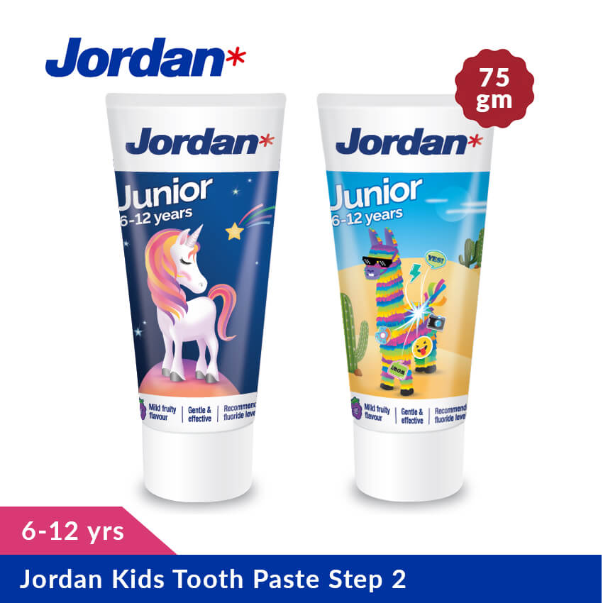 Jordan Kids Tooth Paste Step 2 (6-12yrs) Grape Flavor, 75 gm 