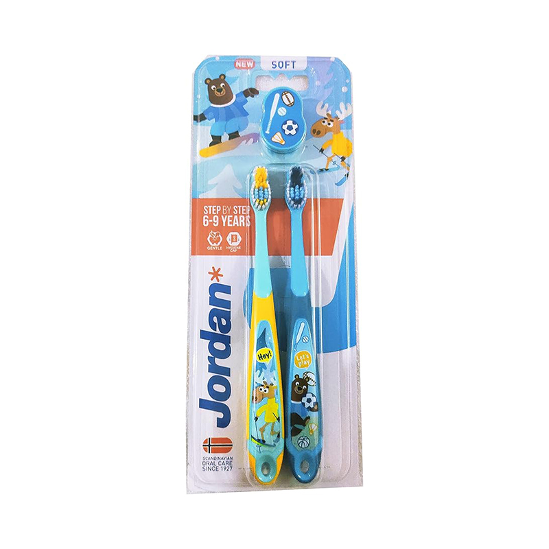 Jordan Step 3 Kids Manual Toothbrush, 6-9 Years, Soft Bristles, (Pack Of 2)