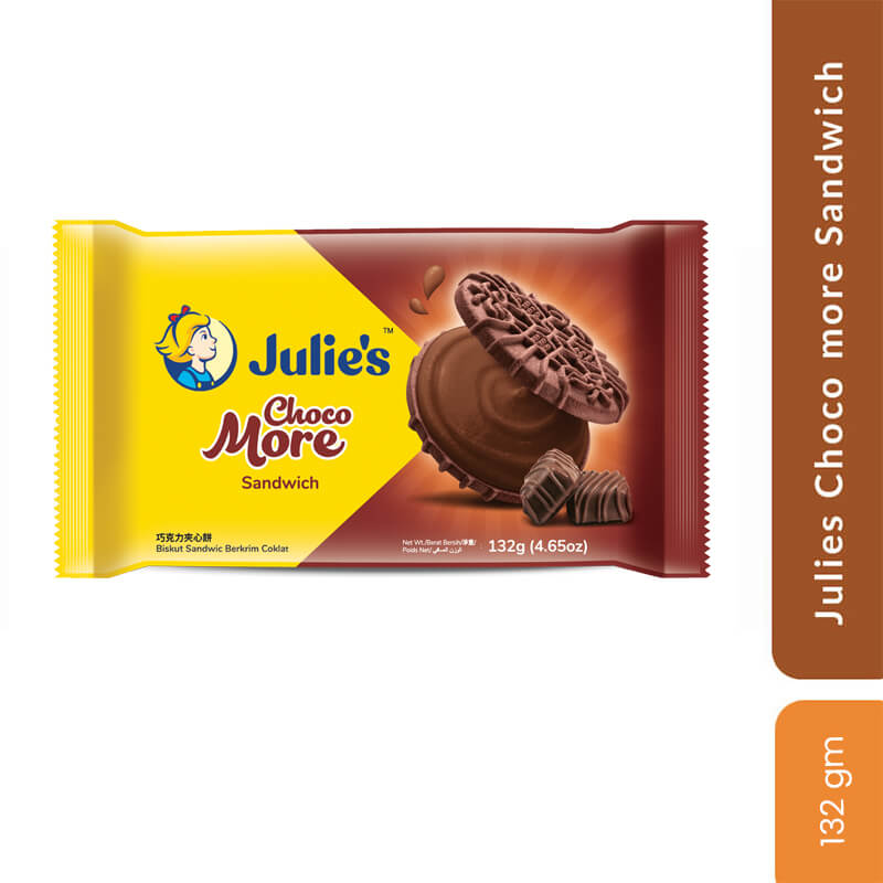 Julies Choco more Sandwich, 132 gm