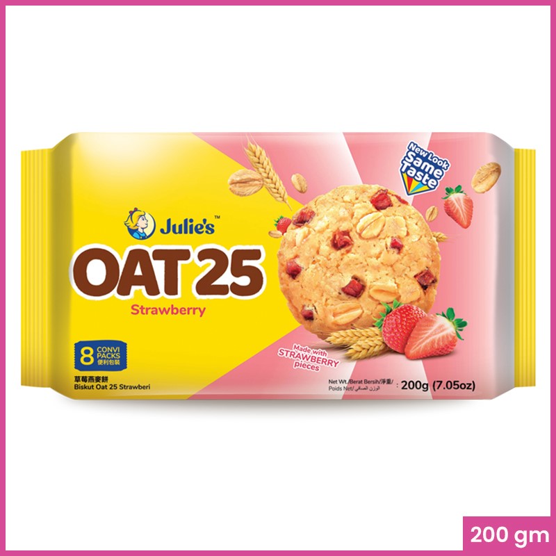 Julies Oats 25 Strawberry 200gm 