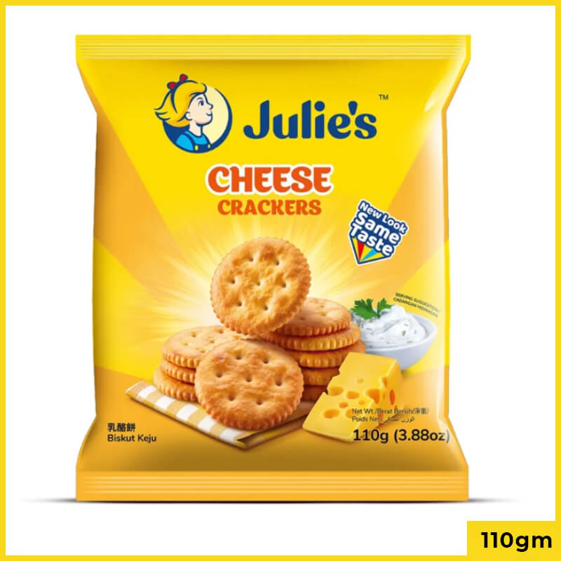 Julies Cheese Crackers Biscuits, 110g