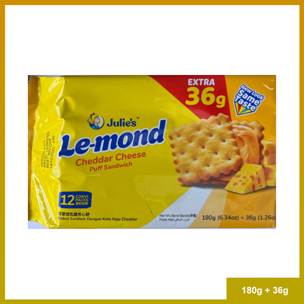 Julies Lemond Cheddar Cheese Puff Sandwich 180gm + 36gm extra