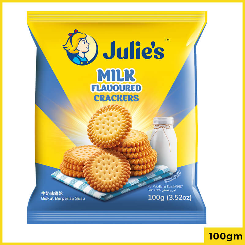 Julies Milk Flavoured Crackers Biscuits, 100g