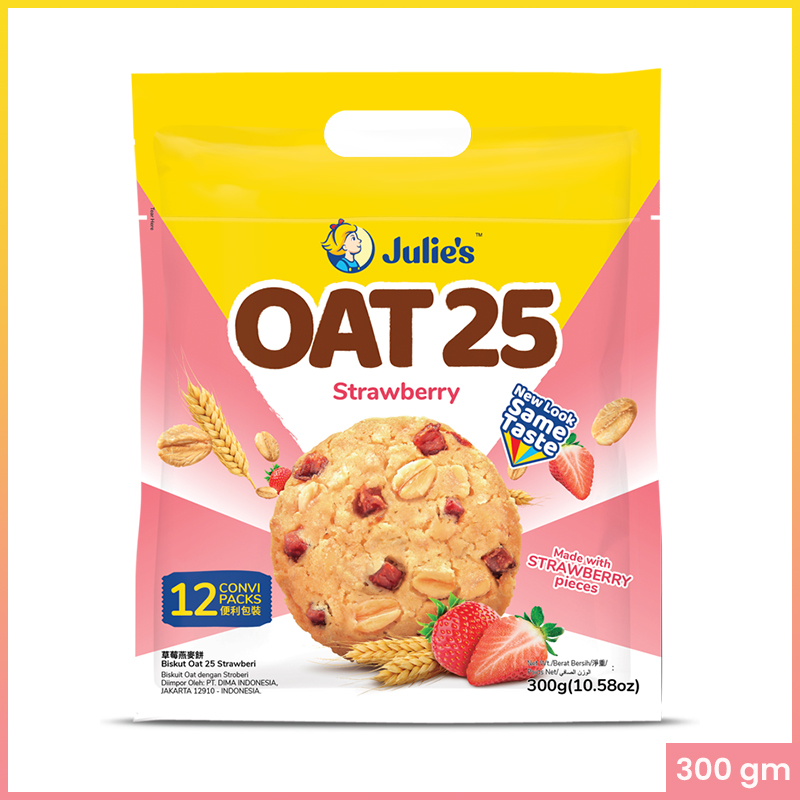 Julies Oats 25 Strawberry 300 gm