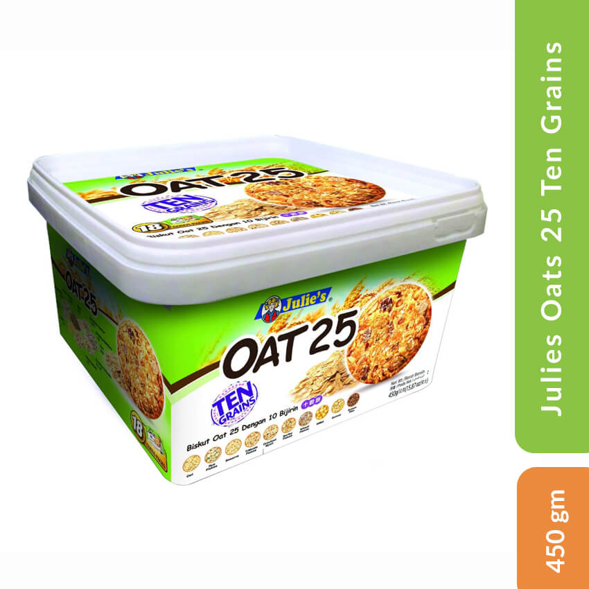 Julies Oats 25 Ten Grains 450gm 