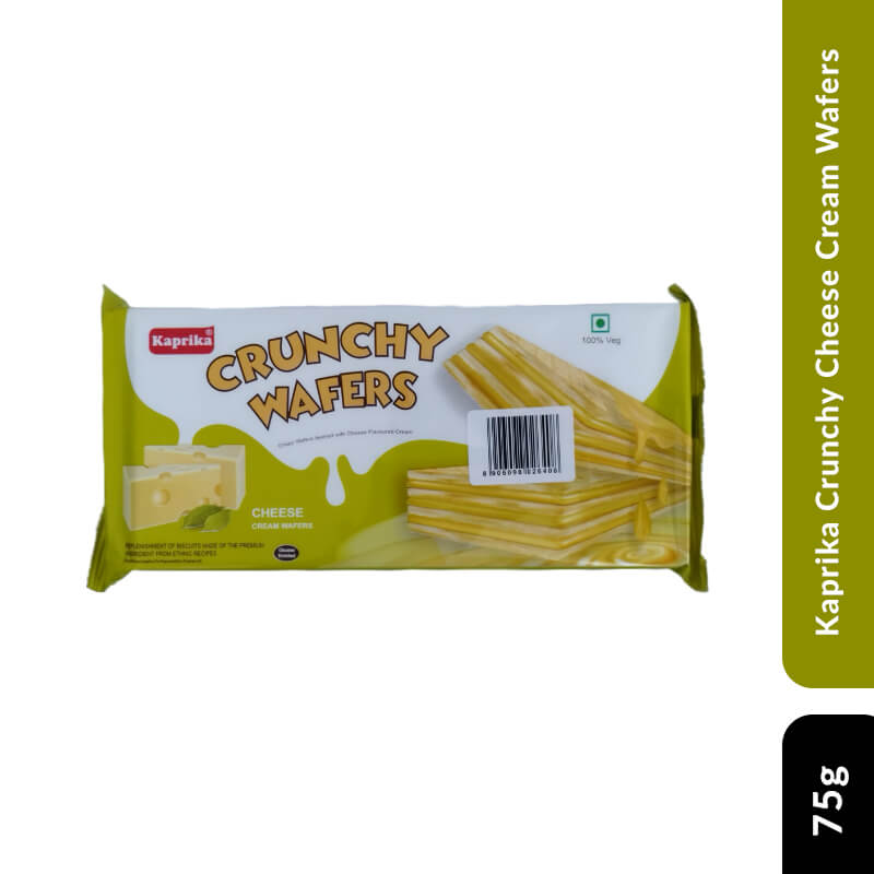 Kaprika Crunchy Cheese Cream Wafers, 75gm