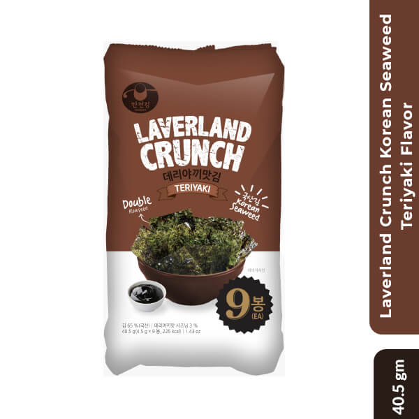 Laverland Crunch Korean Seaweed Teriyaki Flavor, 40.5gm