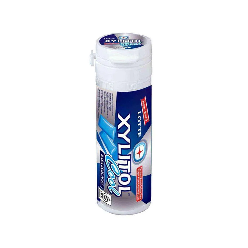 Lotte Xylitol Mini Bottle Cool Mint Chewing Gum, 26.1g