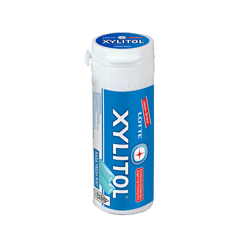 Lotte Xylitol Mini Bottle Fresh Mint Chewing Gum, 26.1g