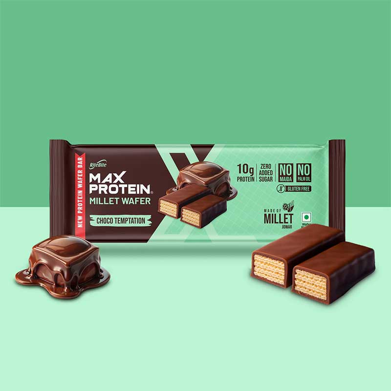 Max Protein Millet Wafer Protein Bar - Choco Temptation - 40gm