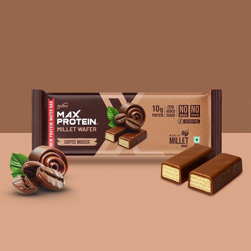 Max Protein Millet Wafer Protein Bar - Coffee Mousse - 40gm