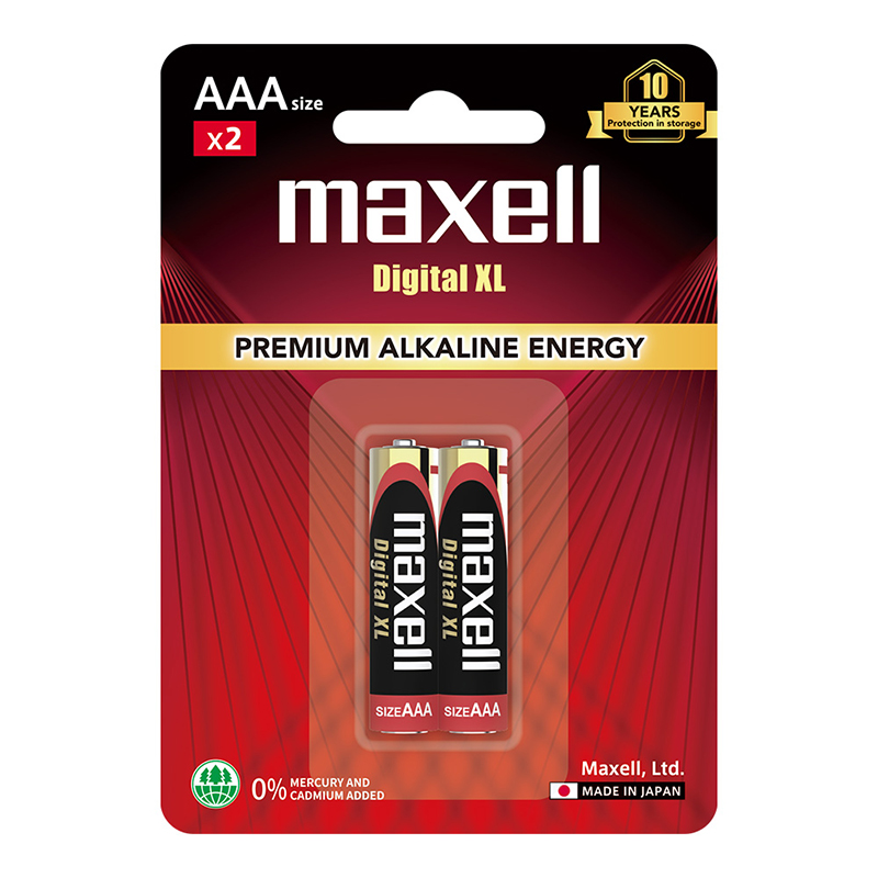 Maxell Alkaline Premium Energy AAA Batteries - Pack of 2