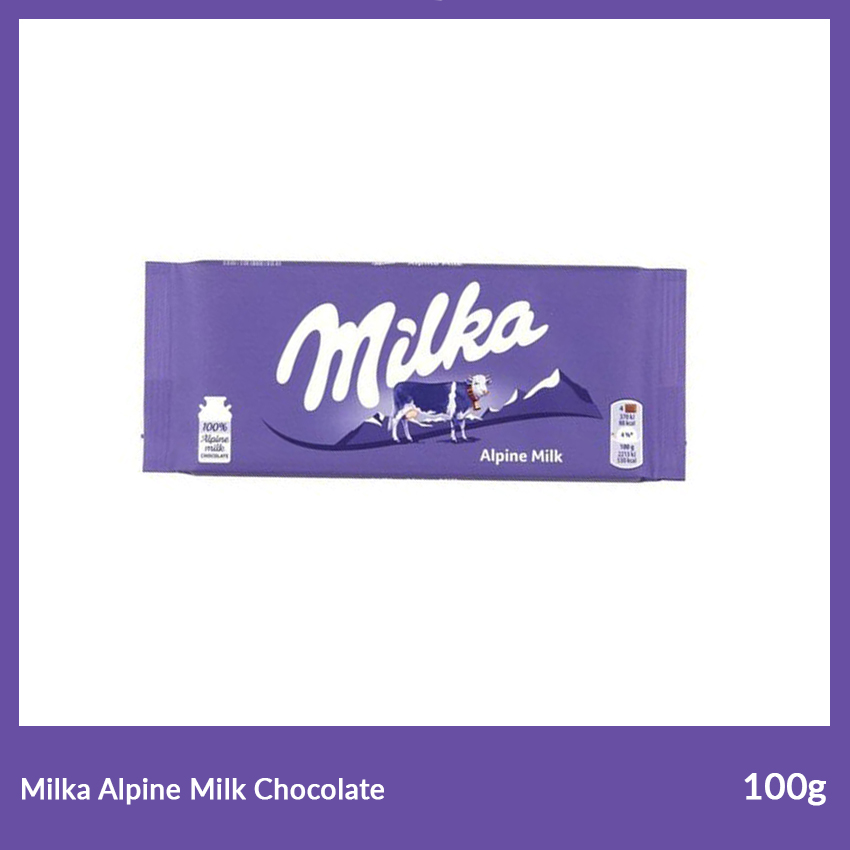 Milka Alpine Milk Chocolate, 100g