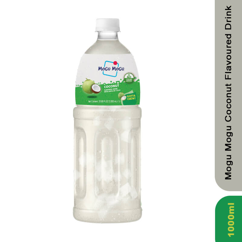 Mogu Mogu Coconut Flavored Drink with Nata De Coco, 1000ml