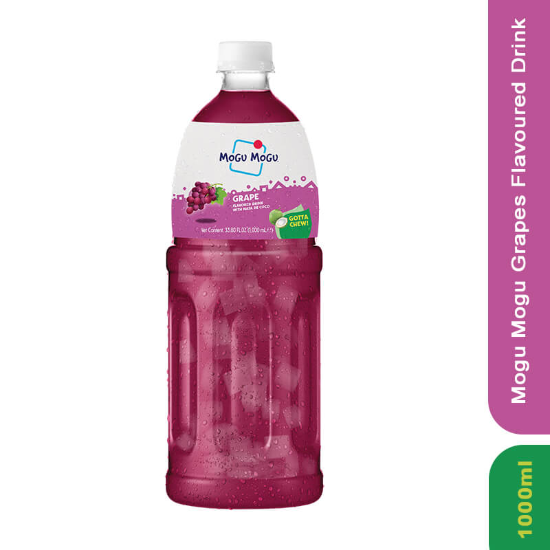 Mogu Mogu Grapes Flavored Drink with Nata De Coco,1000ml