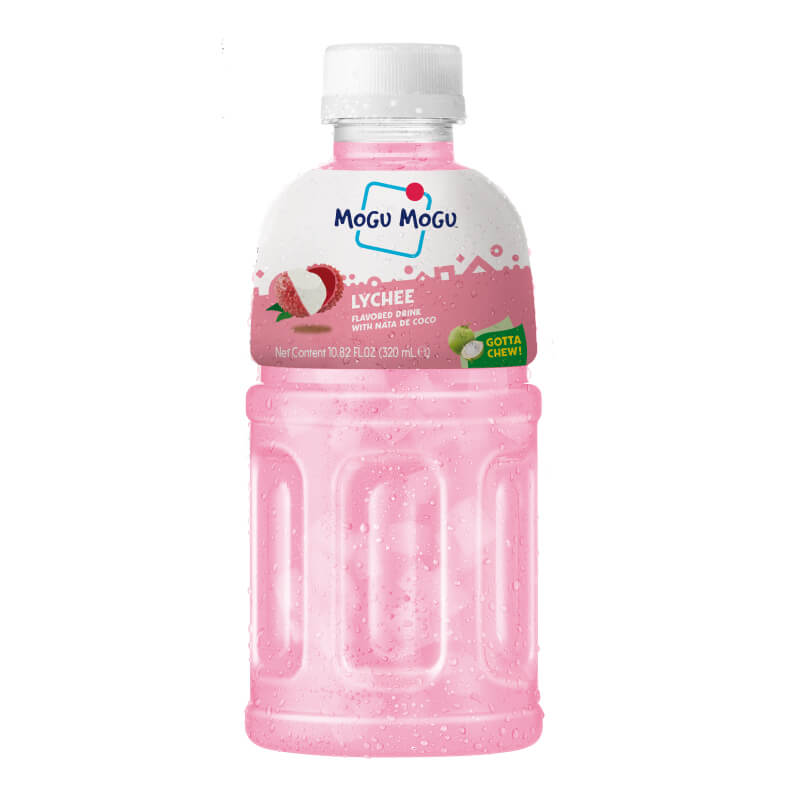 Mogu Mogu Lychee Flavored Drink with Nata De Coco, 320ml