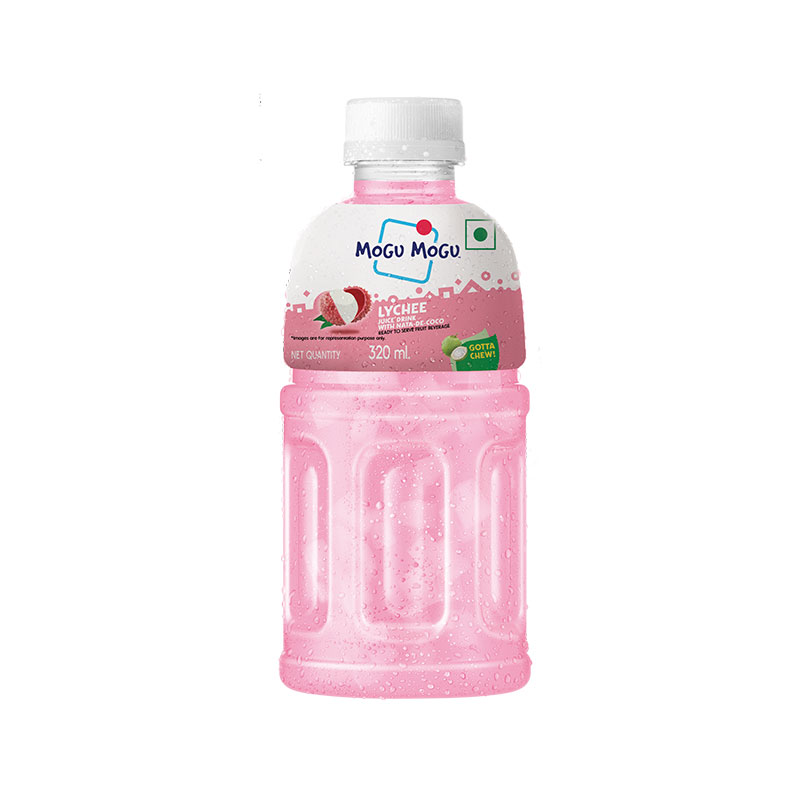 Mogu Mogu Lychee Juice Drink with Nata De Coco, 320ml