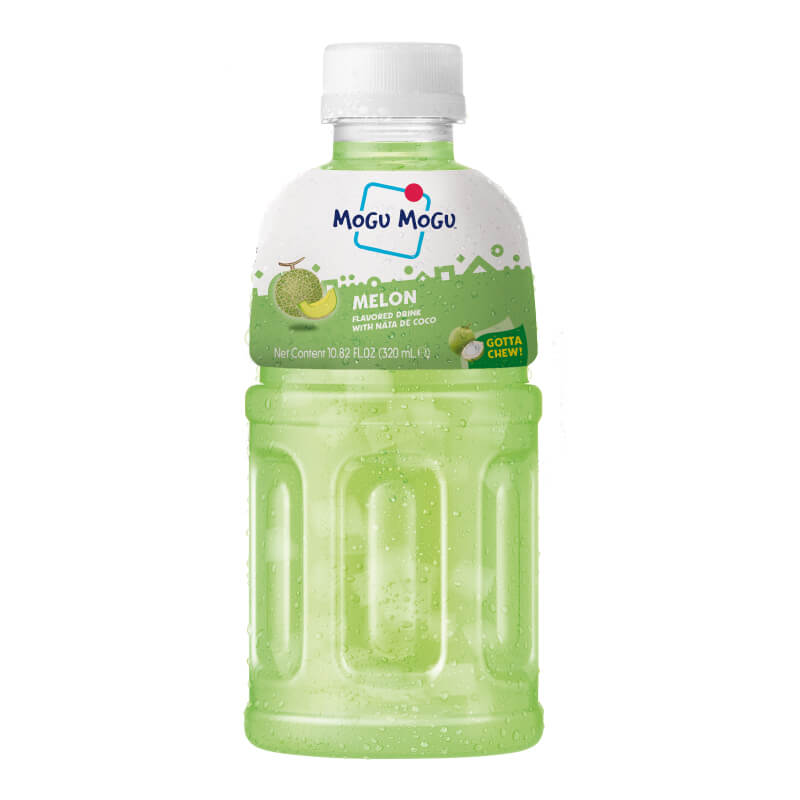 Mogu Mogu Melon Flavored Drink with Nata De Coco, 320ml