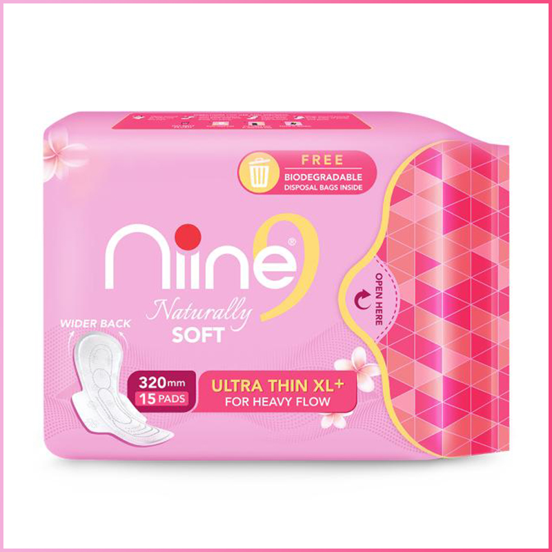 Niine Sanitary Naturally Soft XL+ 15's Ultra Thin 320mm